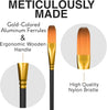 Professional 12-Piece Artist Paint Brush Set for Acrylic, Oil & Watercolor Painting