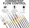 Professional 12-Piece Artist Paint Brush Set for Acrylic, Oil & Watercolor Painting