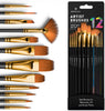Professional 12-Piece Artist Paint Brush Set for Acrylic, Oil & Watercolor Painting