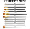 Professional 12-Piece Artist Paint Brush Set for Acrylic, Oil & Watercolor Painting