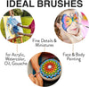 Professional 12-Piece Artist Paint Brush Set for Acrylic, Oil & Watercolor Painting